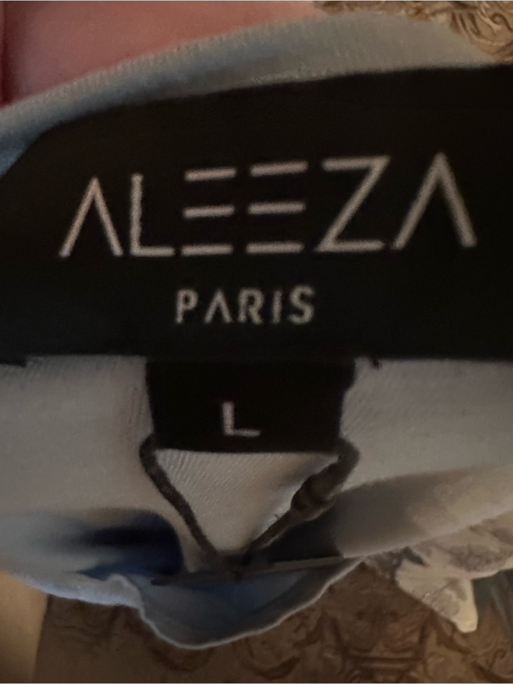 Aleeza Pale Blue Three-Quarter Sleeve Tee - Picture 6 of 6